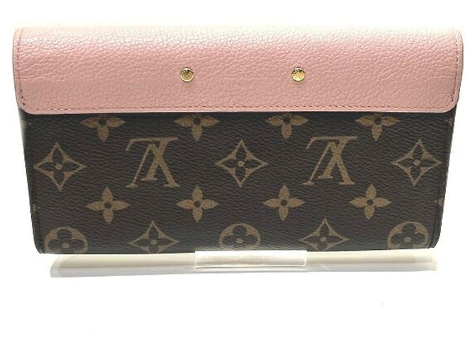 Portafoglio Bifold Lungo Pallas Monogramma Louis Vuitton Marrone Rosa - vista 2