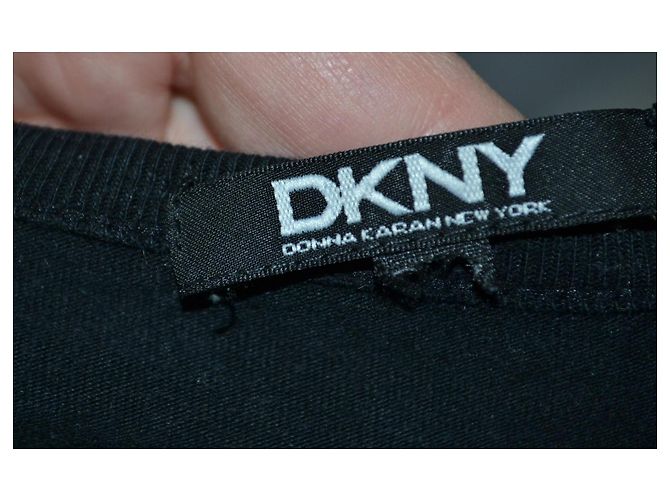 Maglia DKNY in cotone nera multicolore Nero - vista 4