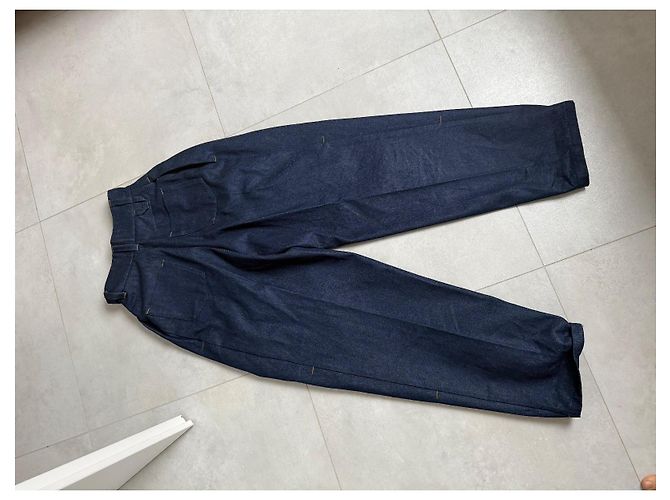 Jeans Jacquemus Blu Navy in Cotone - vista 10