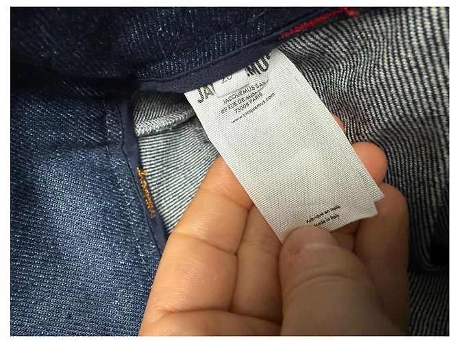 Jeans Jacquemus Blu Navy in Cotone - vista 5