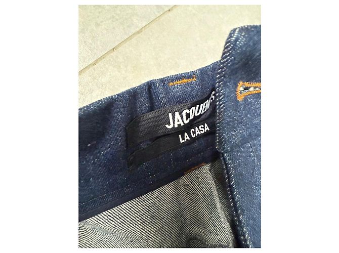 Jeans Jacquemus Blu Navy in Cotone - vista 6