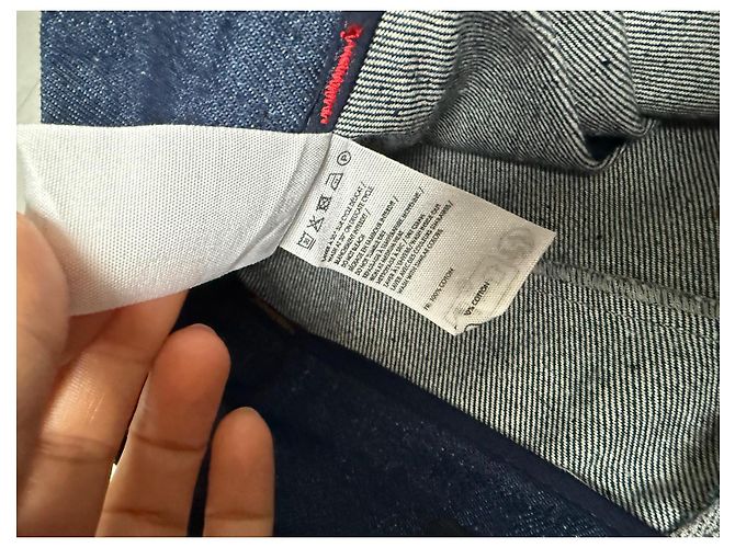Jeans Jacquemus Blu Navy in Cotone - vista 7