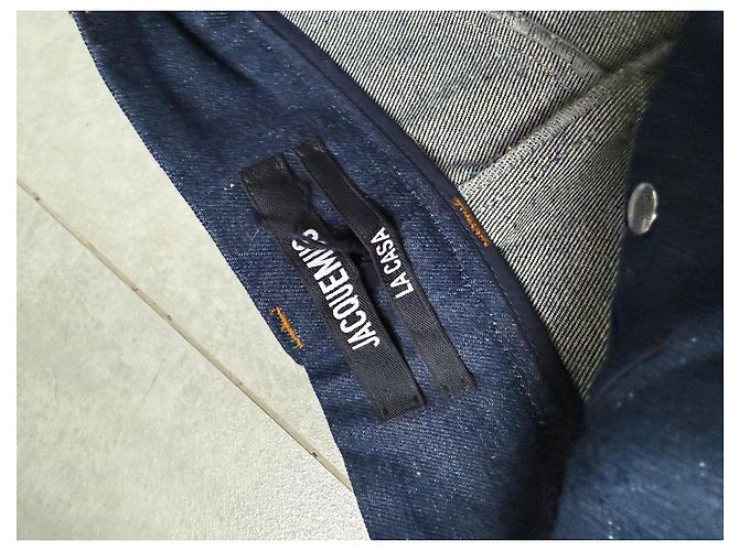 Jeans Jacquemus Blu Navy in Cotone - vista 8