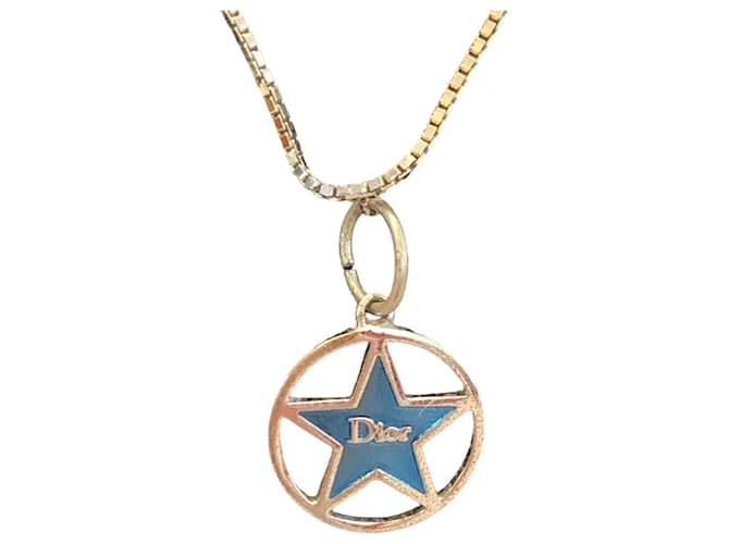 Collana Dior con pendente a stella argento Blu chiaro - vista 4
