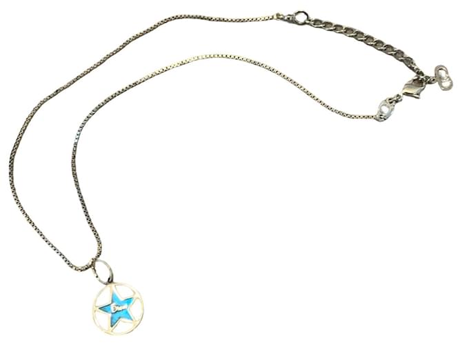 Collana Dior con pendente a stella argento Blu chiaro - vista 6