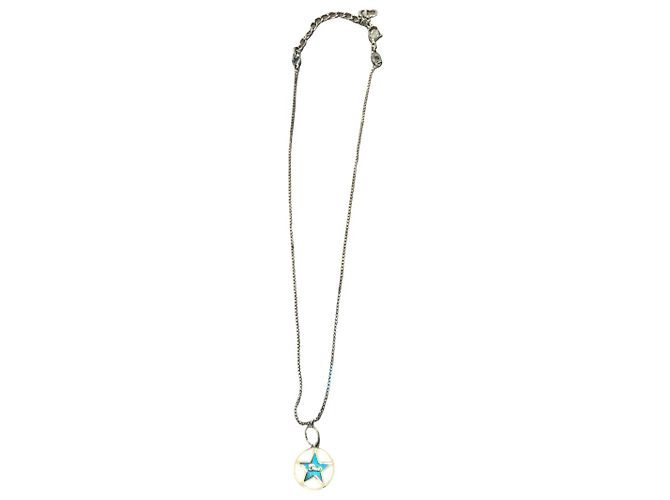 Collana Dior con pendente a stella argento Blu chiaro - vista 8