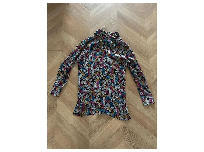 Blusa Chanel in seta multicolore - vista 11