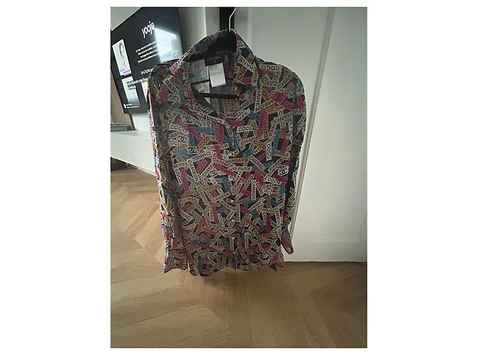 Blusa Chanel in seta multicolore - vista 12