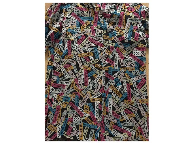 Blusa Chanel in seta multicolore - vista 3