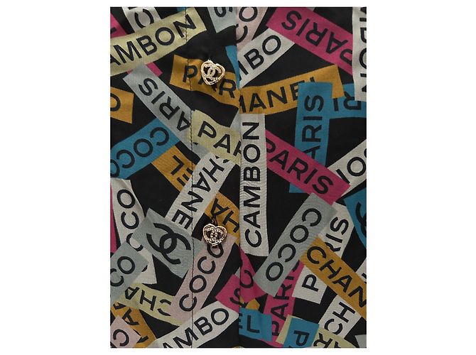 Blusa Chanel in seta multicolore - vista 4