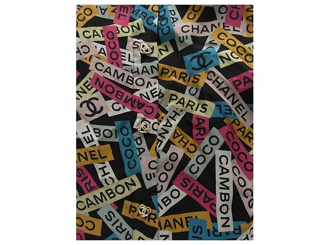 Blusa Chanel in seta multicolore - vista 5