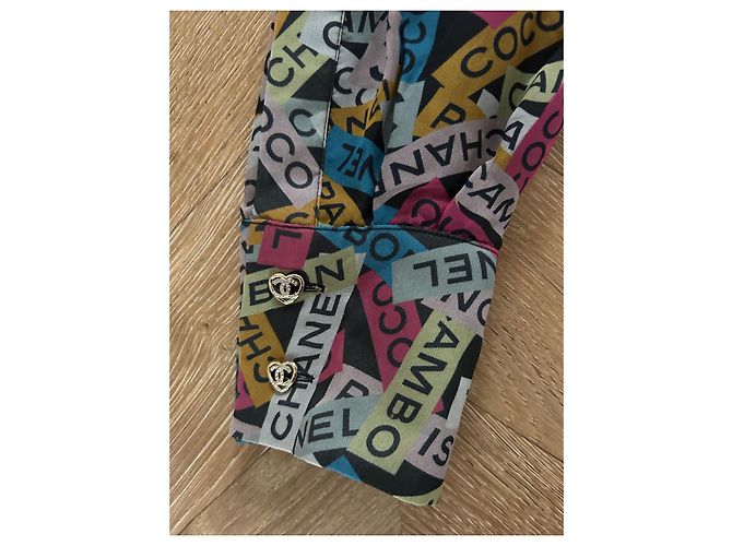 Blusa Chanel in seta multicolore - vista 6
