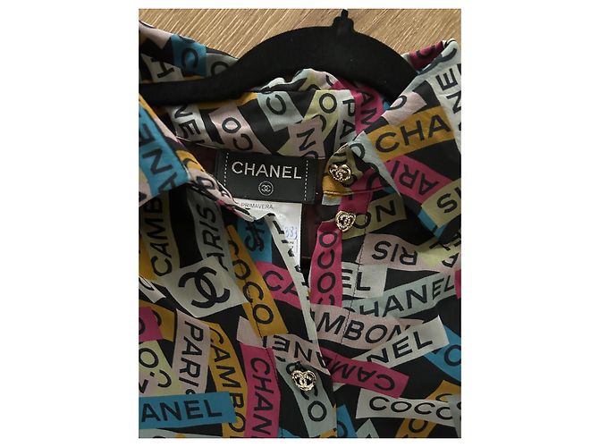 Blusa Chanel in seta multicolore - vista 8