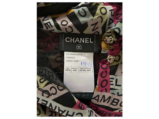 Blusa Chanel in seta multicolore - vista 9