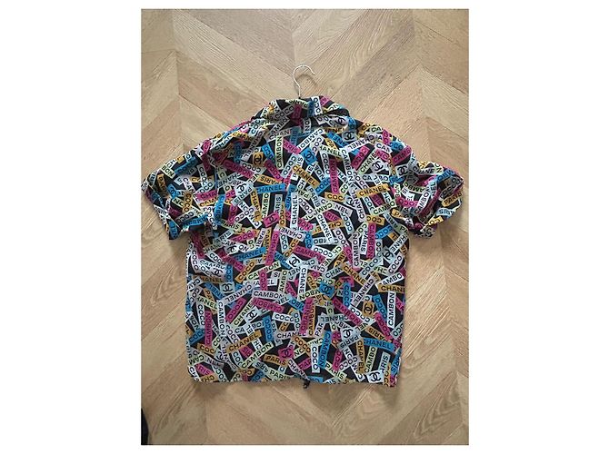 Chanel Seidenbluse mehrfarbig mit kurzen Ärmeln Mehrfarben - Ansicht 11