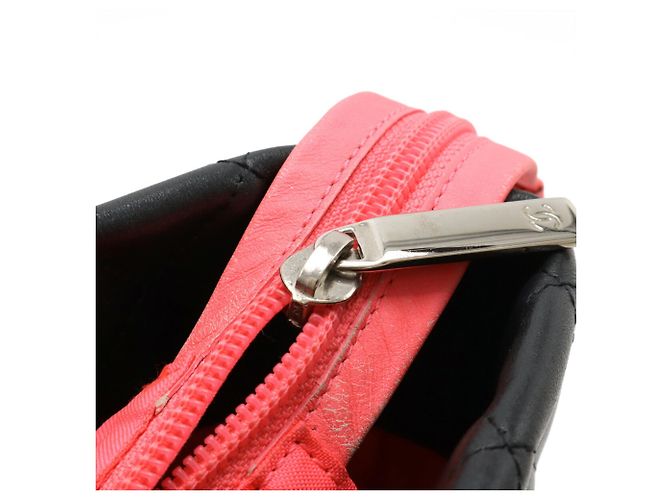 CHANEL Cambon Medium Schultertasche Schwarz Pink - Ansicht 5