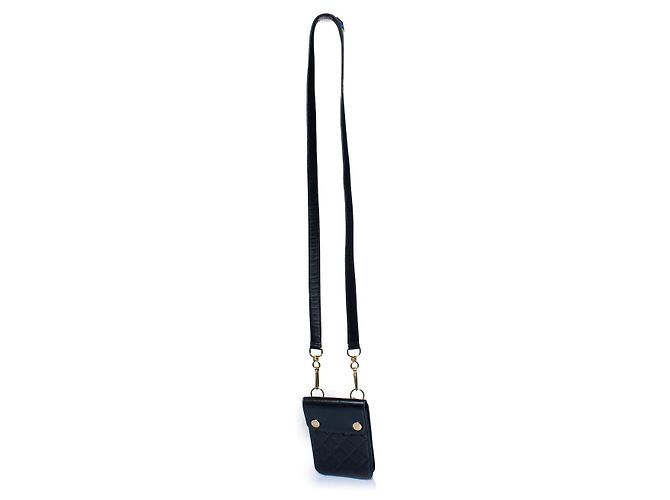 Chanel, Mini borsa a tracolla in pelle trapuntata Nero - vista 2