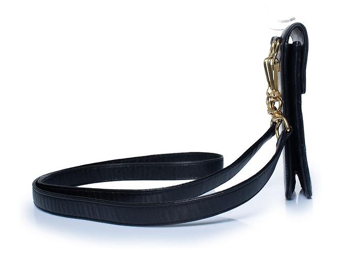 Chanel, Mini borsa a tracolla in pelle trapuntata Nero - vista 3