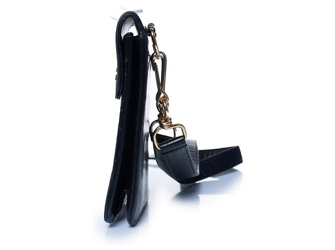 Chanel, Mini borsa a tracolla in pelle trapuntata Nero - vista 5