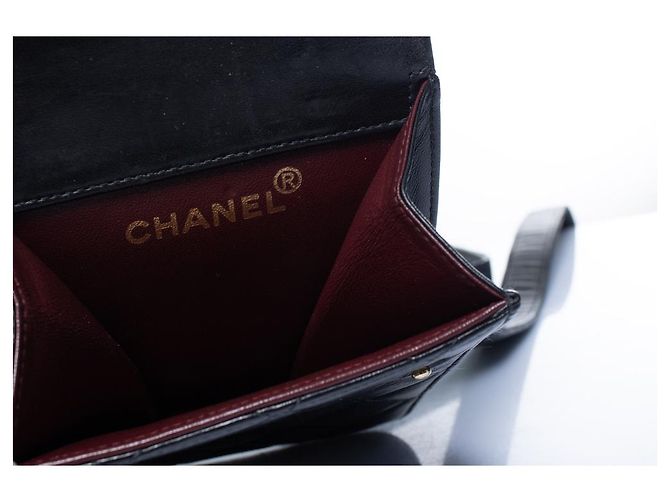 Chanel, Mini borsa a tracolla in pelle trapuntata Nero - vista 6
