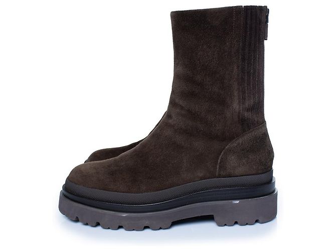 Botas de ante marrones Lola Cruz, Pruga Castaño - vista 2