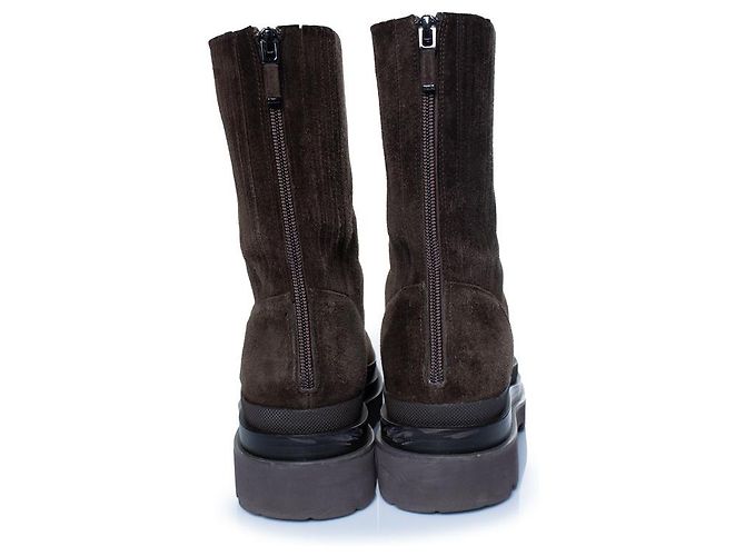 Botas de ante marrones Lola Cruz, Pruga Castaño - vista 3