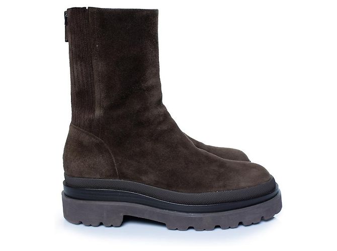 Botas de ante marrones Lola Cruz, Pruga Castaño - vista 4