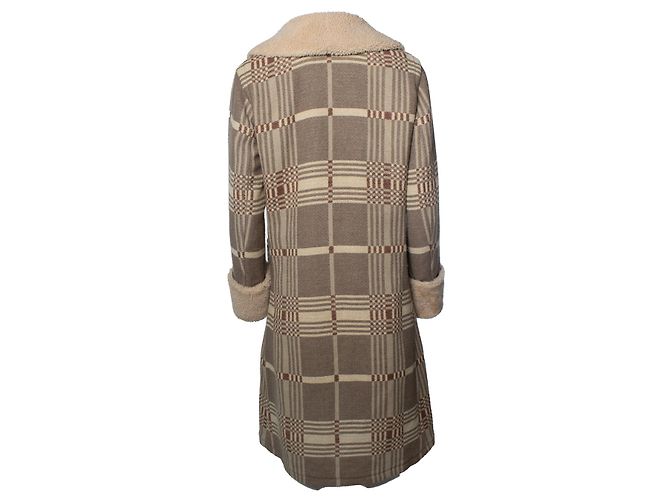 Ralph Lauren RRL, Abrigo de jacquard con cuello de shearling Castaño - vista 3