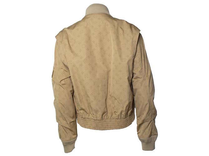 Louis Vuitton, Jaqueta bomber monograma bege - vista 3
