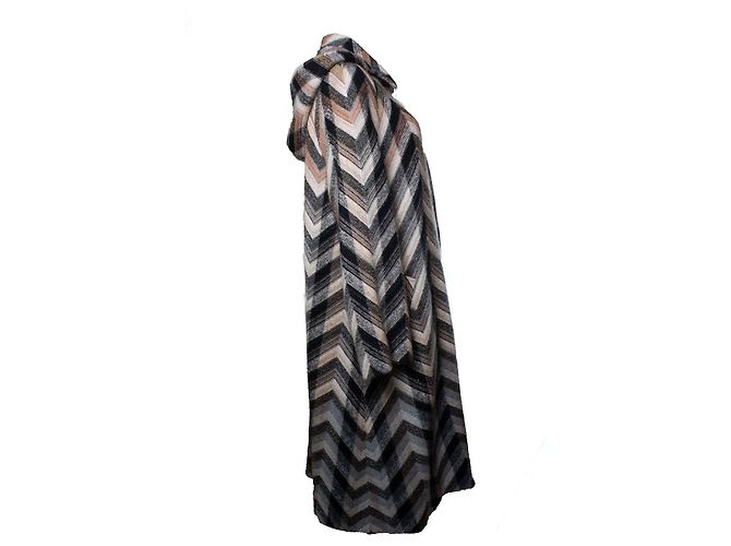 Abrigo con capucha de mezcla de lana Missoni Multicolor - vista 3