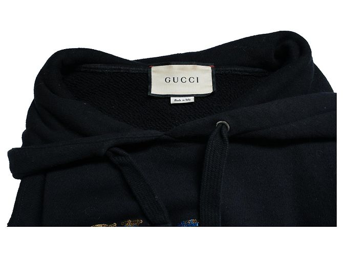 Sudadera negra con logo de lentejuelas Gucci Negro - vista 5