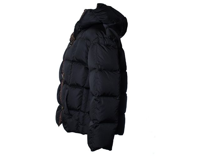 Giacca puffer a maniche lunghe Louis Vuitton Marrone Nero - vista 2