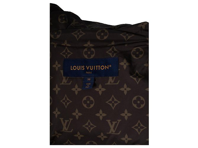 Giacca puffer a maniche lunghe Louis Vuitton Marrone Nero - vista 7