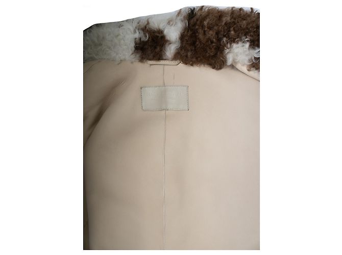 Abrigo de shearling Aurore de Nili Lotan Castaño Blanco - vista 6