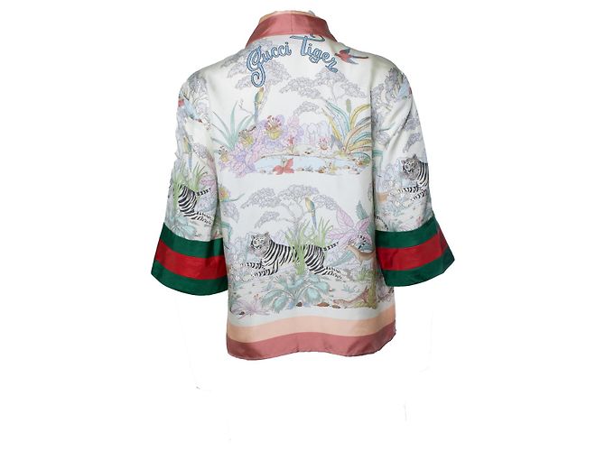 Gucci, top impreso de tigre de edición limitada Multicolor - vista 3