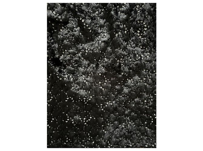Falda Chanel efecto envolvente de piel negra con CC Negro - vista 9