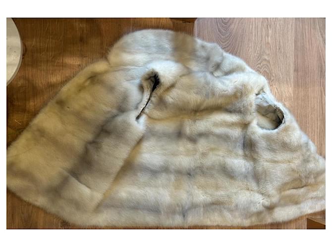 inconnue Nerzweste Beige Aus weiß - Ansicht 5