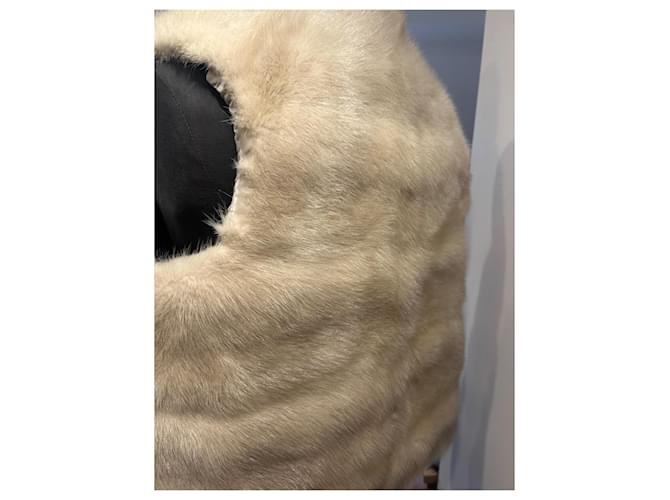 inconnue Nerzweste Beige Aus weiß - Ansicht 8