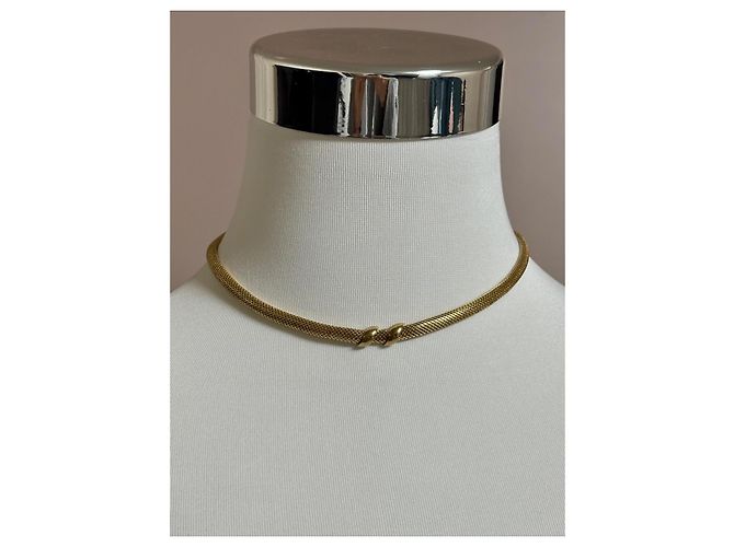 Collana Choker Christian Dior in Metallo Dorato D'oro - vista 2