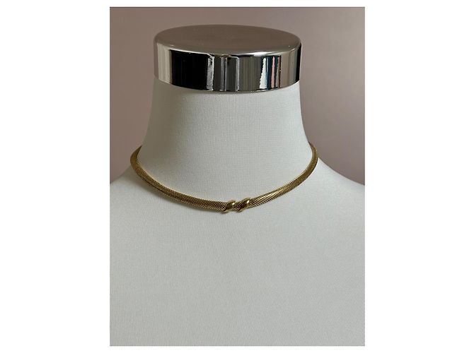 Collana Choker Christian Dior in Metallo Dorato D'oro - vista 5