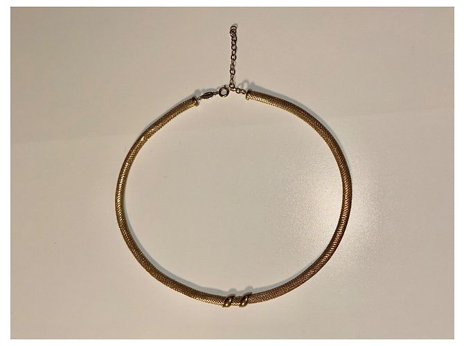 Collana Choker Christian Dior in Metallo Dorato D'oro - vista 9