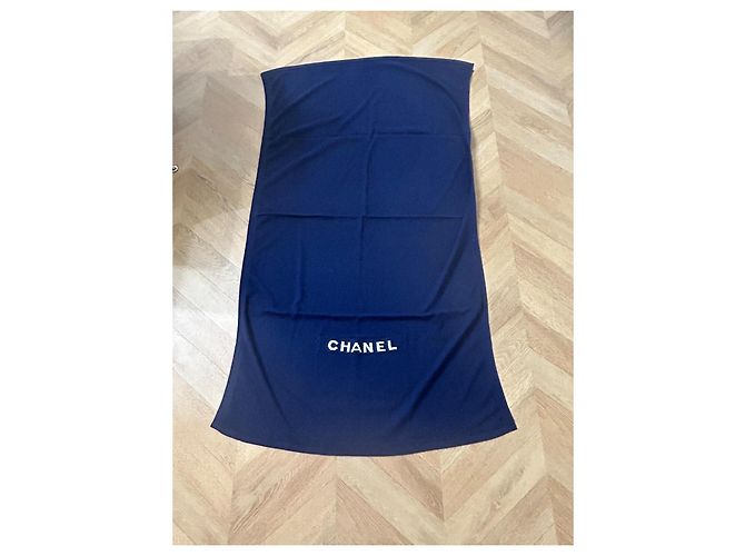 Plaid Chanel en cachemire bleu marine - vue 2