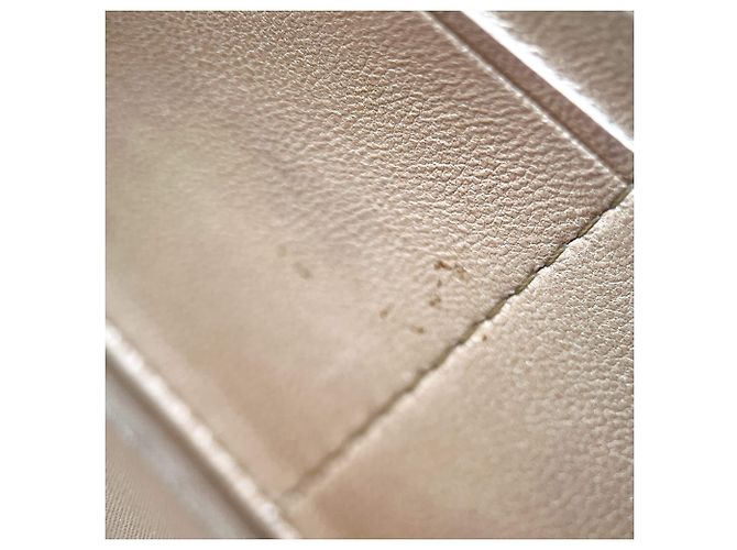 Timeless Chanel Cartera larga de piel de cordero camelia grabada gris - vista 11
