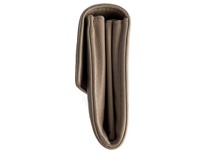 Timeless Chanel Cartera larga de piel de cordero camelia grabada gris - vista 5