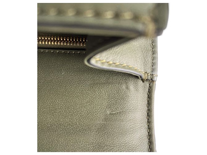 Valentino Garavani Borsa a spalla piccola in pelle di vitello Rockstud Glam Lock verde militare - vista 9