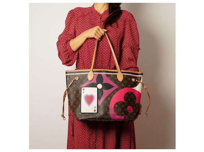 Louis Vuitton Borsa a spalla Neverfull MM Canvas Game On, marrone - vista 4