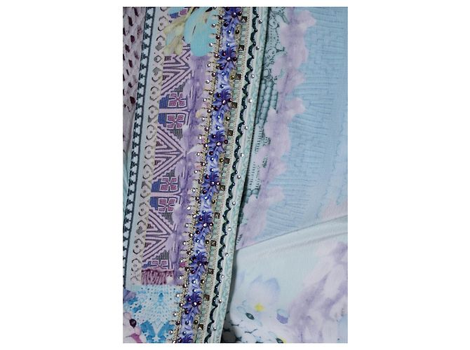 Camilla, vestito kimono multicolore Blu - vista 7