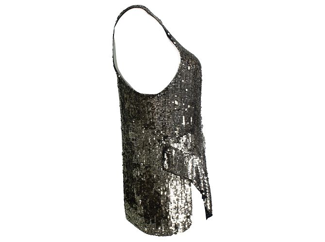 Top sin mangas de lentejuelas Phillip Lim Plata - vista 2
