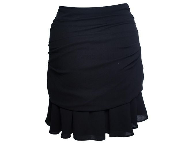 Falda drapeada Lussac en negro de IRO - vista 3