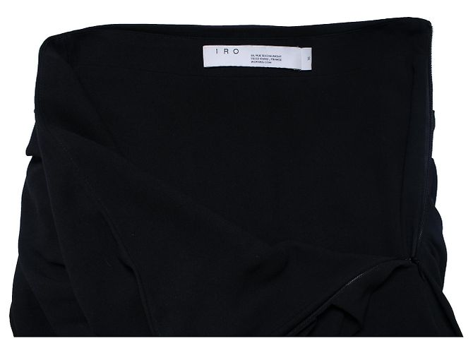 Falda drapeada Lussac en negro de IRO - vista 5